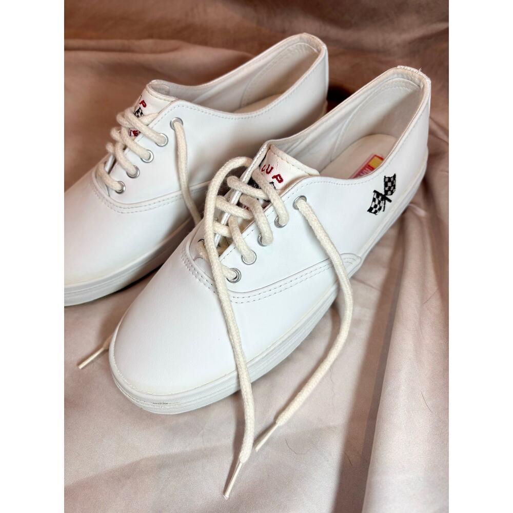 Vintage NASCAR Indy 2 Cup Series Sneakers White Size 8.5 Racing